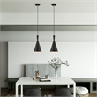 Beaumont Lane Contemporary 1-Light Metal Single Pendant in Black