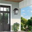 Beaumont Lane Contemporary Brass Outdoor Wall Lantern in Black