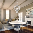 Beaumont Lane Contemporary 5 Light Chandelier in Polished Chrome