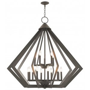 Beaumont Lane Contemporary 15 Light Foyer Chandelier in Bronze
