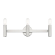 Beaumont Lane Mid-Century 3-Light Metal Bath Vanity Sconce in Polished Chrome
