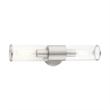 Beaumont Lane 2-Light Metal & Glass ADA Vanity Sconce in Brushed Nickel