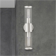 Beaumont Lane 2-Light Metal & Glass ADA Vanity Sconce in Brushed Nickel