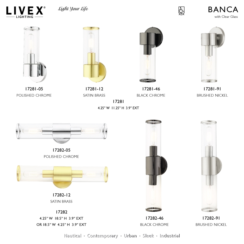 Beaumont Lane 2-Light Metal & Glass ADA Vanity Sconce in Brushed Nickel