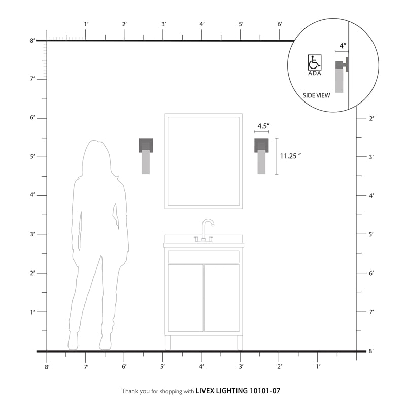 Beaumont Lane Contemporary 1-Light Twist Lock Metal Single Sconce in Bronze