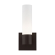 Beaumont Lane Contemporary 1-Light Twist Lock Metal Single Sconce in Bronze