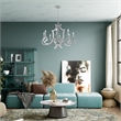 Beaumont Lane Contemporary 8 Light Chandelier in Polished Chrome