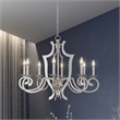 Beaumont Lane Contemporary 8 Light Chandelier in Polished Chrome