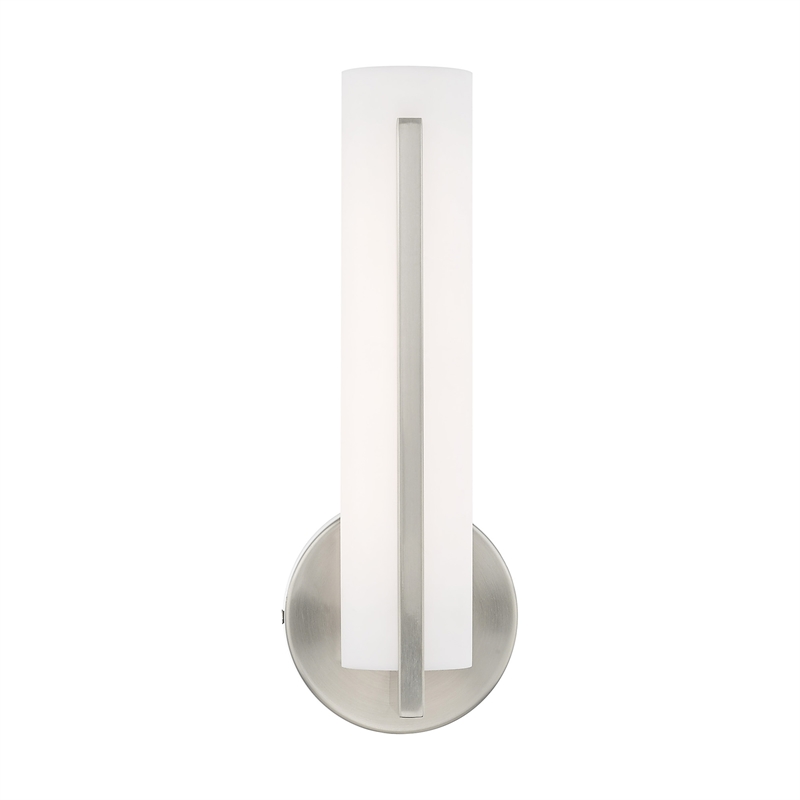 Beaumont Lane Contemporary 8W LED Metal ADA Wall Sconce in Brushed Nickel