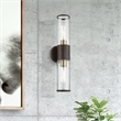 Beaumont Lane Contemporary 2-Light Metal & Glass ADA Vanity Sconce in Bronze