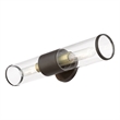Beaumont Lane Contemporary 2-Light Metal & Glass ADA Vanity Sconce in Bronze