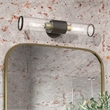 Beaumont Lane Contemporary 2-Light Metal & Glass ADA Vanity Sconce in Bronze