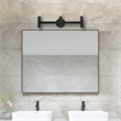 Beaumont Lane Mid-Century 3-Light Metal Bath Vanity Sconce in Black