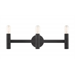 Beaumont Lane Mid-Century 3-Light Metal Bath Vanity Sconce in Black