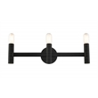 Beaumont Lane Mid-Century 3-Light Metal Bath Vanity Sconce in Black