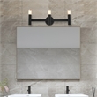 Beaumont Lane Mid-Century 3-Light Metal Bath Vanity Sconce in Black
