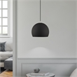 Beaumont Lane Modern 1-Light Metal Single Pendant with Shade in Black