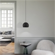 Beaumont Lane Modern 1-Light Metal Single Pendant with Shade in Black