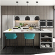 Beaumont Lane Modern 1-Light Metal Single Pendant with Shade in Black