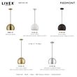 Beaumont Lane Modern 1-Light Metal Single Pendant with Shade in Black