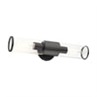 Beaumont Lane 2-Light Metal & Glass ADA Vanity Sconce in Black Chrome