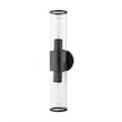 Beaumont Lane 2-Light Metal & Glass ADA Vanity Sconce in Black Chrome