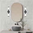 Beaumont Lane 2-Light Metal & Glass ADA Vanity Sconce in Black Chrome
