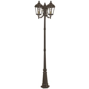 Beaumont Lane Contemporary 3 Light Outdoor Post Lantern in Bronze