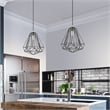 Beaumont Lane 1-Light Farmhouse Metal Single Pendant in Shiny Black