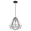 Beaumont Lane 1-Light Farmhouse Metal Single Pendant in Shiny Black
