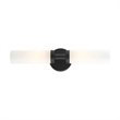 Beaumont Lane Contemporary 2-Light Glass & Metal ADA Vanity Sconce in Black