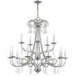 Beaumont Lane Contemporary 15 Light Foyer Chandelier in Polished Chrome