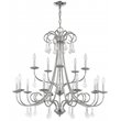 Beaumont Lane Contemporary 15 Light Foyer Chandelier in Polished Chrome
