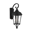 Beaumont Lane Contemporary 2 Light Outdoor Wall Lantern in Textured Black