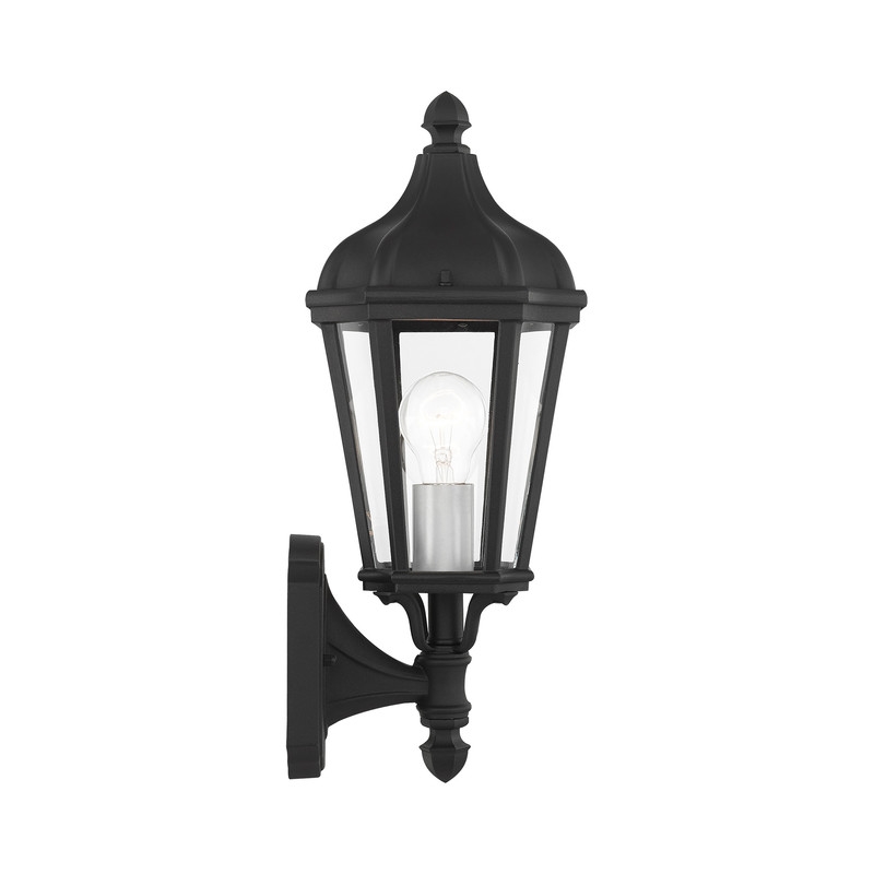 Beaumont Lane Contemporary Outdoor Wall Lantern in Textured Black