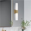 Beaumont Lane 2-Light Twist Lock Metal Vanity Lighting in Antique Brass