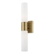 Beaumont Lane 2-Light Twist Lock Metal Vanity Lighting in Antique Brass