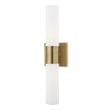 Beaumont Lane 2-Light Twist Lock Metal Vanity Lighting in Antique Brass