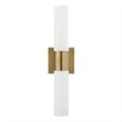 Beaumont Lane 2-Light Twist Lock Metal Vanity Lighting in Antique Brass