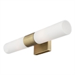 Beaumont Lane 2-Light Twist Lock Metal Vanity Lighting in Antique Brass