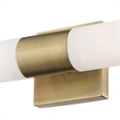 Beaumont Lane 2-Light Twist Lock Metal Vanity Lighting in Antique Brass