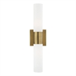 Beaumont Lane 2-Light Twist Lock Metal Vanity Lighting in Antique Brass