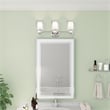 Beaumont Lane Transitional 3-Light Metal & Glass Bath Light in Polished Nickel