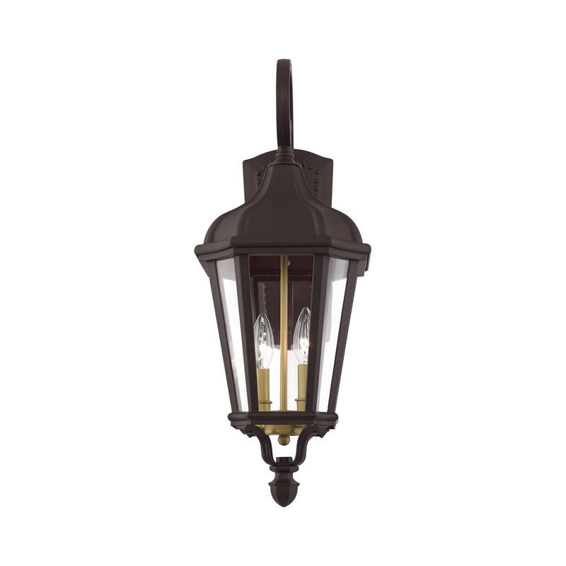 Beaumont Lane Contemporary 2 Light Outdoor Wall Lantern in Bronze