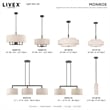 Beaumont Lane 3-Light Metal & Fabric Linear Chandelier in English Bronze