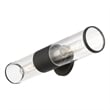 Beaumont Lane Contemporary 2-Light Metal & Glass ADA Vanity Sconce in Black