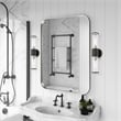 Beaumont Lane Contemporary 2-Light Metal & Glass ADA Vanity Sconce in Black