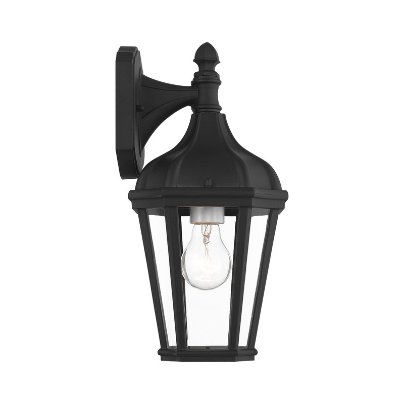 Beaumont Lane Contemporary Outdoor Wall Lantern in Textured Black