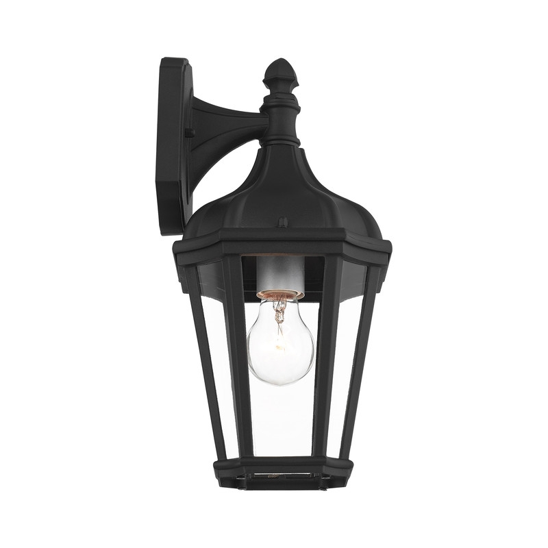 Beaumont Lane Contemporary Outdoor Wall Lantern in Textured Black