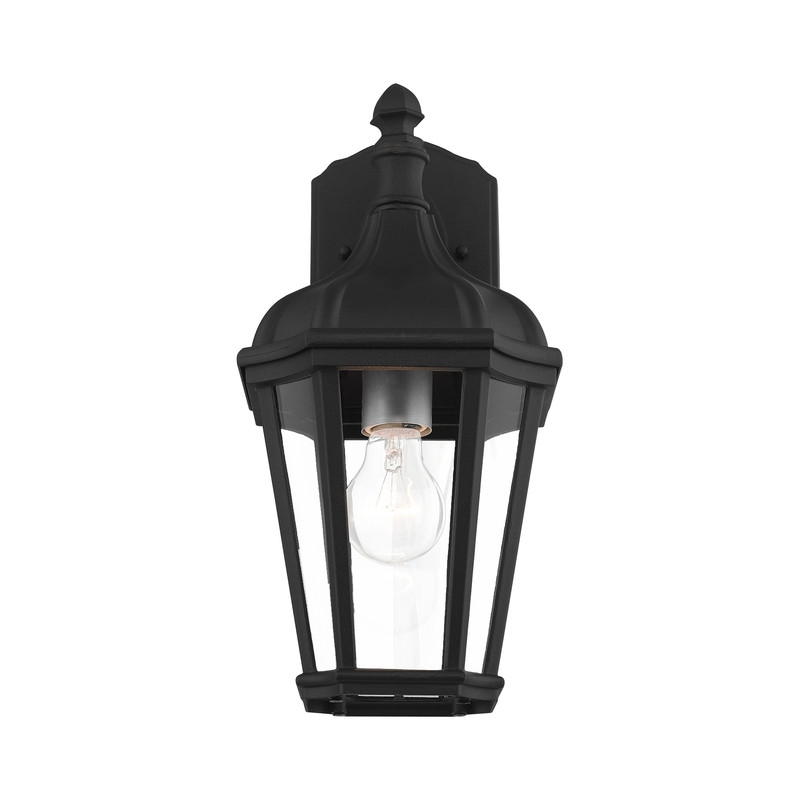 Beaumont Lane Contemporary Outdoor Wall Lantern in Textured Black